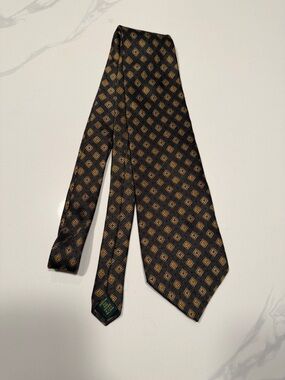 Vintage Club Room Green Silk Tie